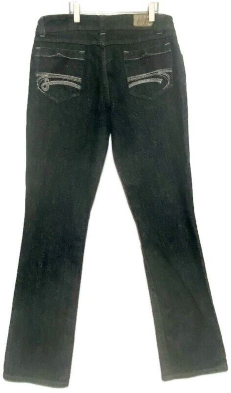 Sean John Jean Women's Size 11 Sugar Black Straight Leg With Embellished Pockets